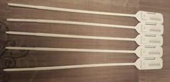50 Business Barcode Security Cable Seals Tamper Evident Rat Tail Lock Tags White