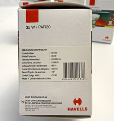 Light Bulbs Ceramic Metal Halide 35W-PAR20-E26-3000K 6-Pak Havells New Old Stock