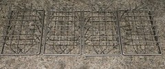 Set of 4 HUBERT Wire Display BAKERY BASKET Pastry Tray Rectangular Nickel VGC