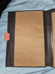 Franklin Covey Dark Brown Full Grain Leather Planner Notebook Cover Snap Closure