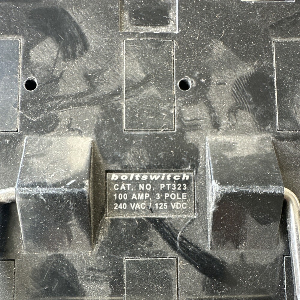 Boltswitch PT323 3-Pole AC/DC Switch Black 240VAC 125VDC Industrial Plastic