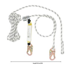 25ft Vertical Lifeline 3527.4lbs Lanyard Fall Arrester Protection Equipment Rope
