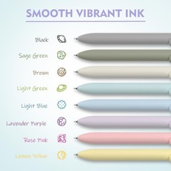 HIACRY 8 Pack Colorful Gel Ink Pens，Quick-Dry 0.7mm Fine Point Fidget Pens for