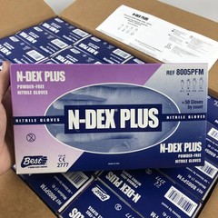 Showa 8005PFM N-DEX Plus Disposable Nitrile Glove 7-8 Medium Powder Free 1000pcs