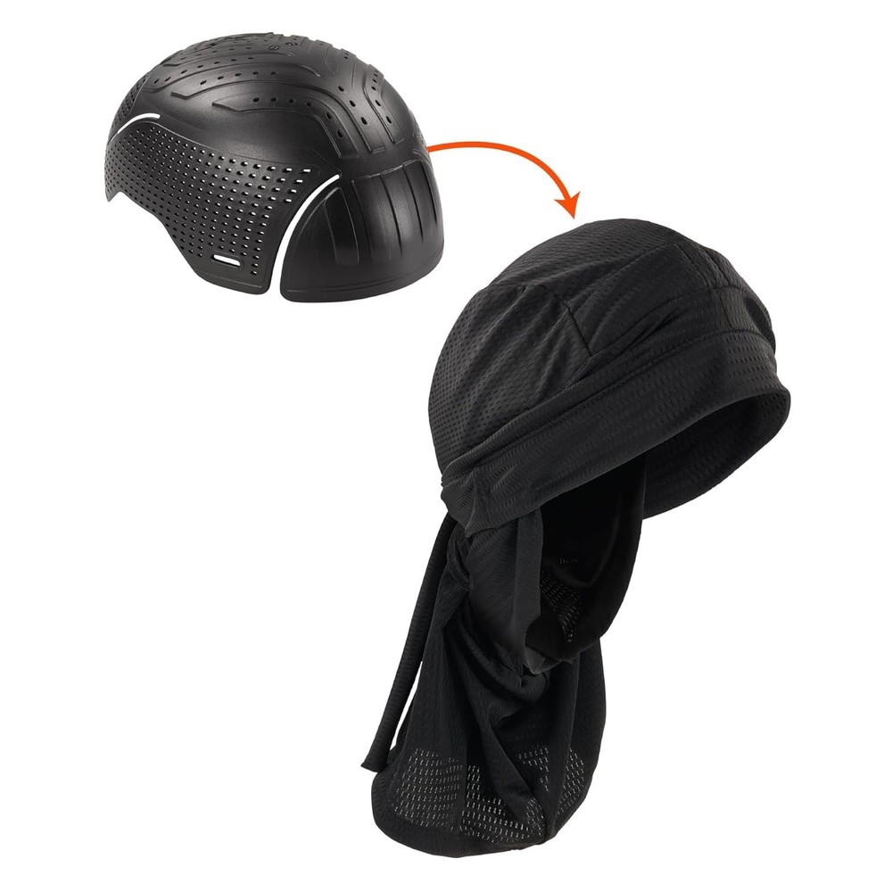 Ergodyne 8941L Bump Cap, Dreadlock Tube, Polyethylene, None Suspension, Fits New