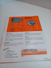 Vintage Universal Portable Steel Bins Sales Flyer Advertising Bulletin 49A