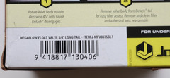 JOBE VALVES #J-TPV0075DLT Topaz Float Valve with 0.75 Inch, Yellow/Black