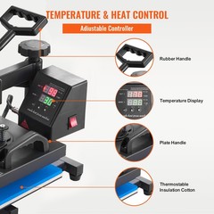 Digital Heat Press Machine T-shirt Sublimation Printer Transfer Pressing 12X10″