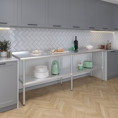 24 in. x 96 in. Stainless Steel Work Table with 1.5 in. Backsplash