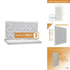 Lamons 14x25x1x3 XP4 Air Guard Pleat Furnace Filter MERV 8 (3 Pack)