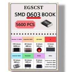 5600PCS 0603 SMD Resistor Kit from 0Ω to 10MΩ 1%, SMT Electronics Component A…