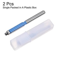 HARFINGTON 2pcs Flush Trim Router Bit 6mm Shank 1/4″ Dia 1″ Cutting 1/4 in