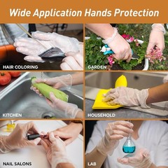 Med PRIDE Vinyl Gloves| 4.3 mil Thick, Powder-Free, Non-Sterile, Heavy Duty