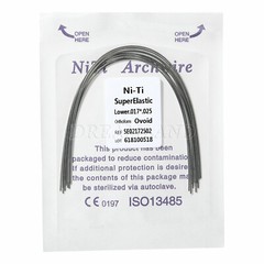 10Packs Alambres de arco rectangular Niti superelásticos de ortodoncia dental