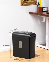 8-Sheet Micro Cut Paper Shredder with Handle 4 Gallons Shreds Credit Card/Staple