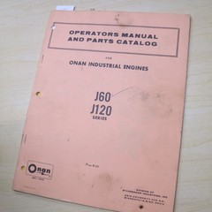 ONAN J60 J120 SERIES INDUSTRIAL ENGINE Repair Shop Major Service Manual book 60