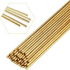 40 Pcs Brass Welding Rods 3/32 in Brazing Rods Brass Rod for DIY Craft Drift …