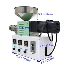 Single Screw Extruder Plastic Heating Extrusion Machine 110V 0.1-2kg/h Dia 1”