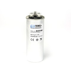 TEMCo 45/7.5 MFD uF Dual Run Capacitor 370 440 vac Volts AC Motor HVAC 45+7.5