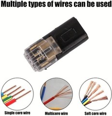 100pcs Double-Wire Plug-in Connector, Cable Clamp with Locking Buckle, AWG 18-22
