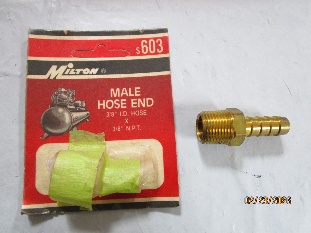 Milton S-603 Milton Industries 3/8″ ID Male Hose End