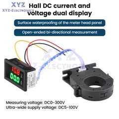 DC0-300V 50/100/200/400A Digital Current Voltage Meter Hall Ammeter Voltmeter