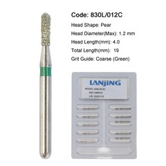 Dental Diamond Burs FG Pear 330 Bur Friction Grip High Speed 830/010 830L/008M