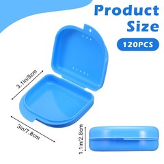 120Pcs Retainer Case with Vent Holes, Mouth Guard Container Case, Dental Stor…