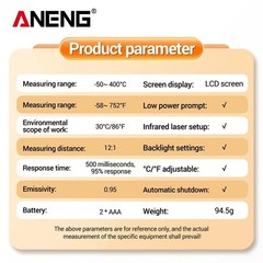 Digital Non-contact Laser IR Infrared Thermometer Temp Meter Temperature Gun LCD
