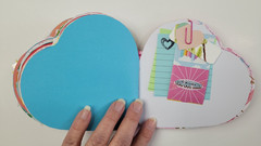 Handmade Junk Journal Heart Shaped Valentine’s – Flamingo