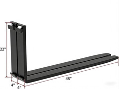 46″ Skid Steer Quick Attach Frame with 2″ Receiver & 48″ Blades 4000LB Capacity