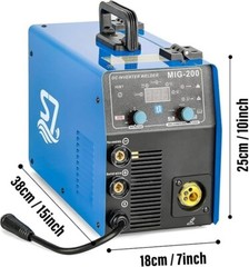 Gas and Gasless 200A 110V/220V Multiprocess MIG Welder – 4-In-1 Welding Machine