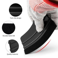 100 PCS Felt Squeegee for Vinyl – Flexible Plastic Black