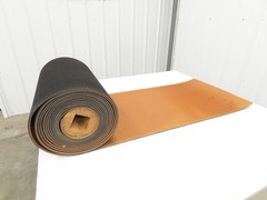 20″W x 25′ Rough Grip Top Rubber Conveyor Belt 2-Ply Black 25′ Length 1/4″Thick