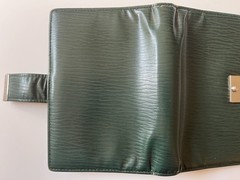 Gold Pfeil Organizer Wallet Notebook Filofax Pocket Size Green Leather/ Krause