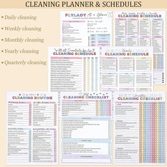 ADHD Cleaning Planner Daily Weekly Monthly Cleaning Checklist Organizer Journal