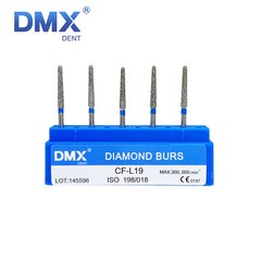 DMXDENT 5Pcs Dental FG 1.6mm Diamond Burs for High Speed Handpiece Friction Grip
