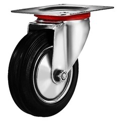 12 Pack 3″ Swivel Caster Wheels Rubber Base With Top Plate & Bearing Heavy Duty