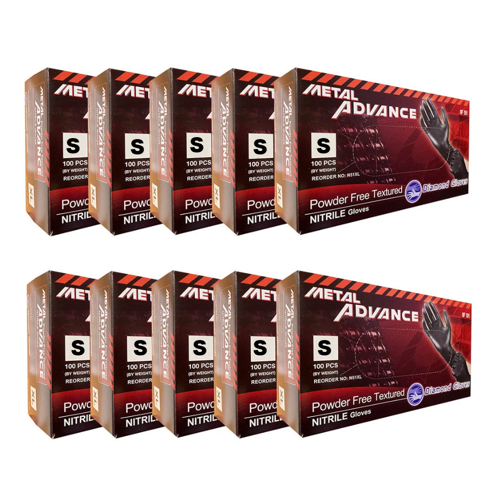 Advance Black Nitrile Exam Gloves Latex Free Bulk 1000ct 5 Mil Powder Free Glove