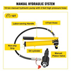 10T Powerful Hydraulic Pipe Expander 1-5/8″ to 4-1/4″ Long Service Life