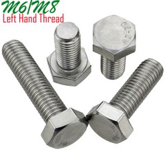 M6 M8 Left Hand Thread Hex Bolts 304 Stainless Steel Hexagon Head Screws DIN 933