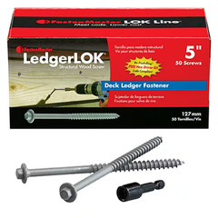 Ledgerlok Structural Ledger Board Screws – 5 Inch Wood Screws with Hex Head – Gr