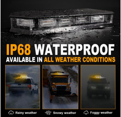 16.5 Inch Roof Top Beacon Emergency Strobe Light 56 LED Magnetic Warning Caution