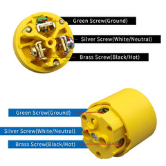 Thunderway Electrical Replacement Plug & Connector Set, Extension Cord Ends Male