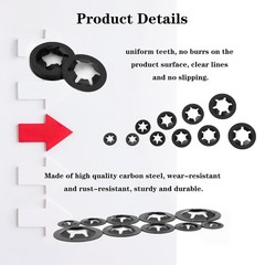 wugongshan 340 Pcs Internal M3, M4, M5, M6, M8, M10, M12 millimeters, black