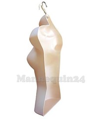 WHITE & FLESH MANNEQUIN FEMALE TORSO SET + 1 STAND + 2 HANGERS WOMEN DRESS FORMS
