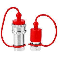 2 Pack 3/8” NPT Hydraulic Quick Connect Couplers 4000 PSI 3/8 Body Steel Set ISO