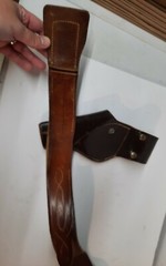 Vintage Leather JAY-PEE Belt 45 inches Holster Cuff Brown Great Shape Authentic