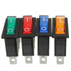 8/24Pcs AC 250V/15A 125V/20A Illuminated LED On/Off SPST 3 Pin 2 Position Mini B
