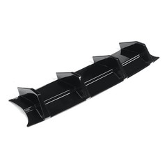 Rear Bumper Diffuser Dodge Challenger SRT SXT 2015-2023 Glossy Black Shark Fins